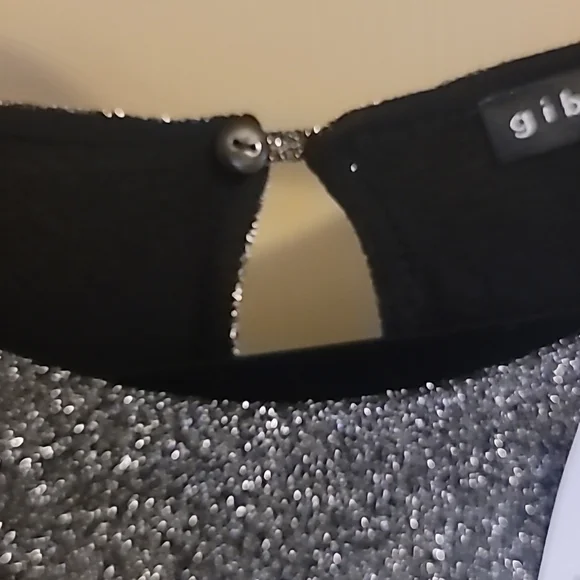 Gibson Look small silver glitter long sleeve dress NWT! - Picture 5 of 6